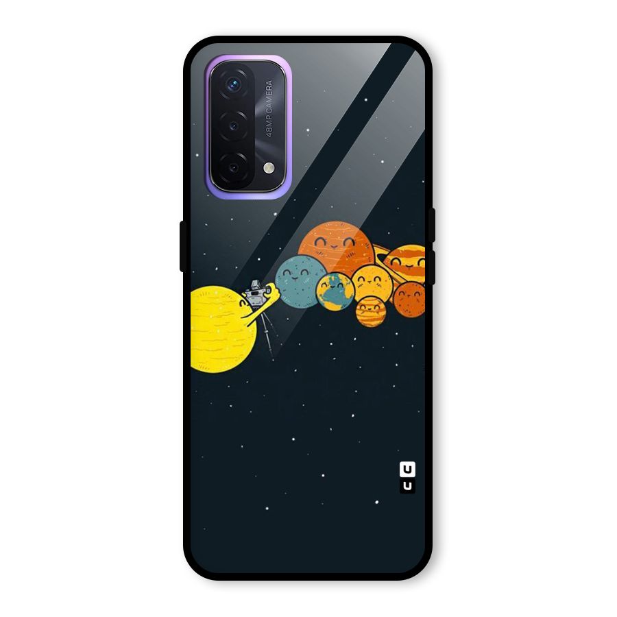 Planet Family Glass Back Case for Oppo A74 5G