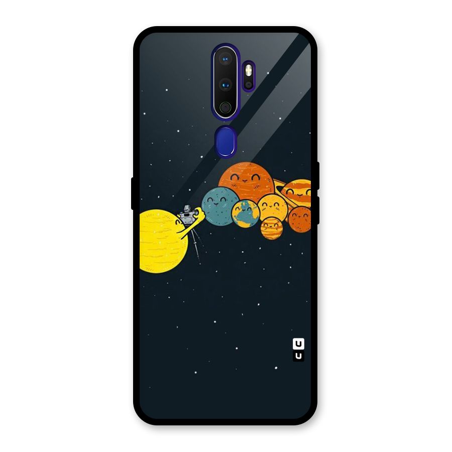 Planet Family Glass Back Case for Oppo A9 (2020)