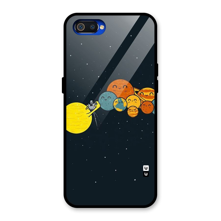 Planet Family Glass Back Case for Realme C2