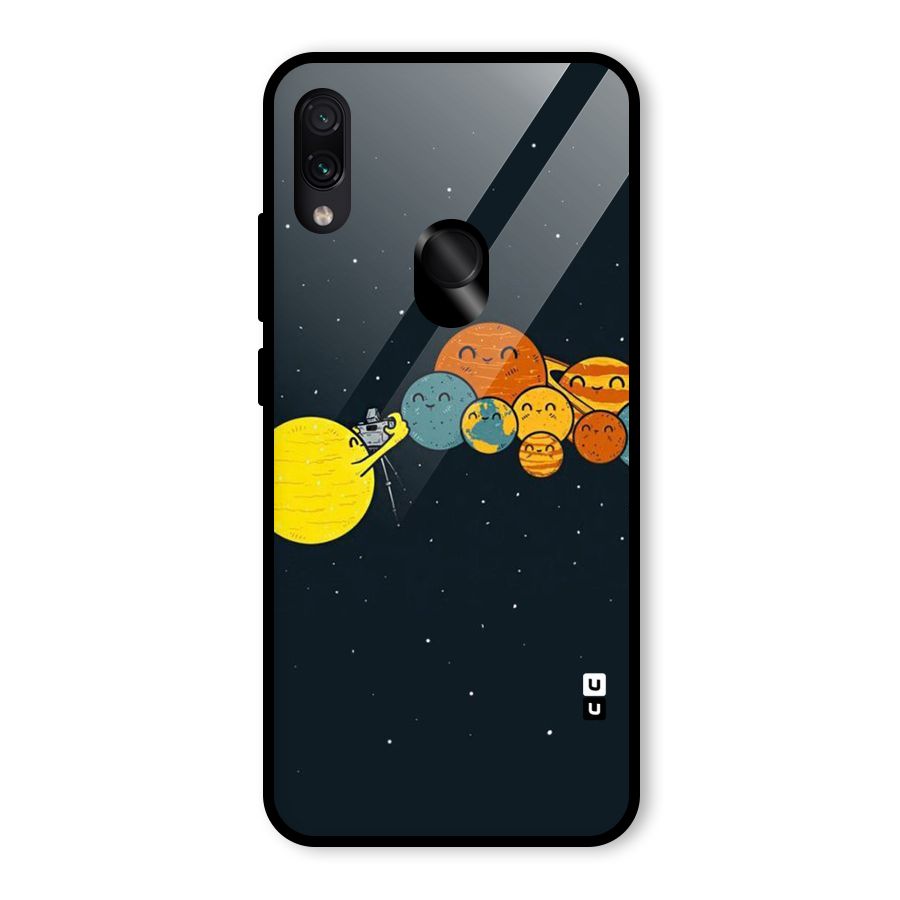 Planet Family Glass Back Case for Redmi Note 7 Pro
