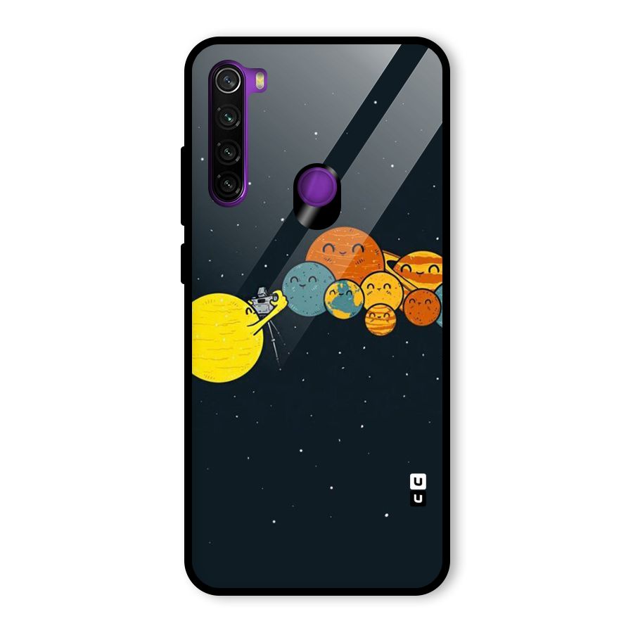 Planet Family Glass Back Case for Redmi Note 8