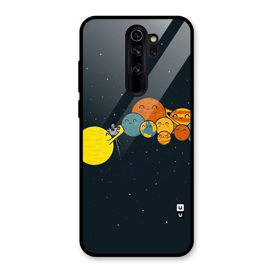 Planet Family Glass Back Case for Redmi Note 8 Pro