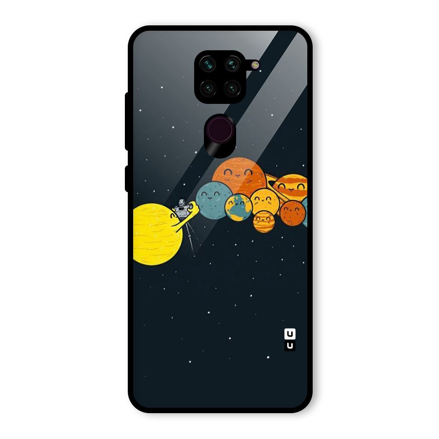 Planet Family Glass Back Case for Redmi Note 9