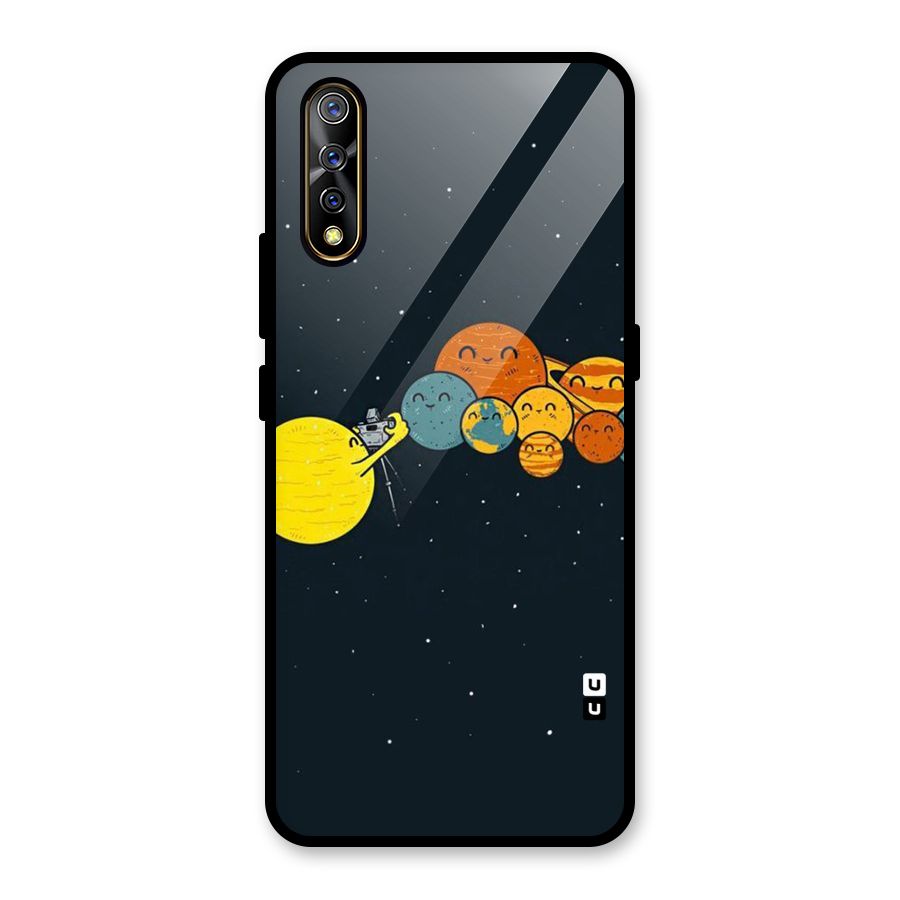 Planet Family Glass Back Case for Vivo S1