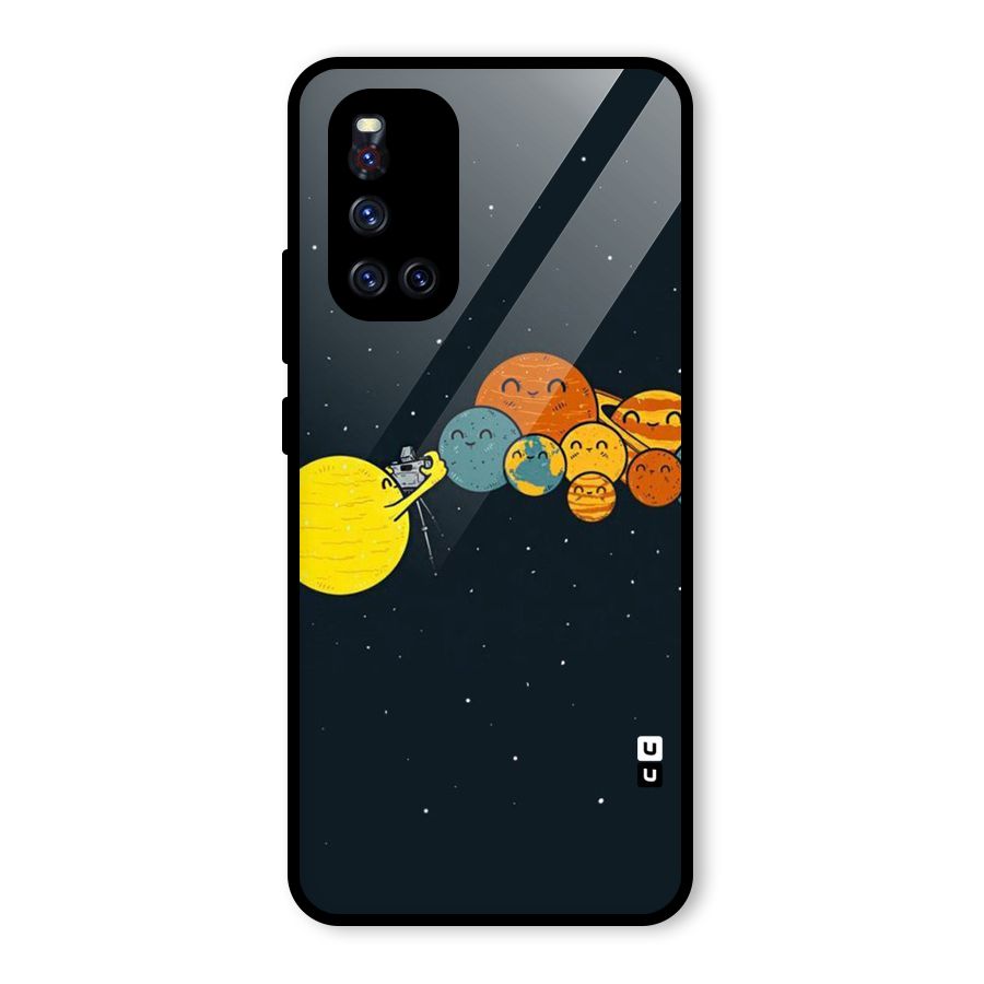 Planet Family Glass Back Case for Vivo V19