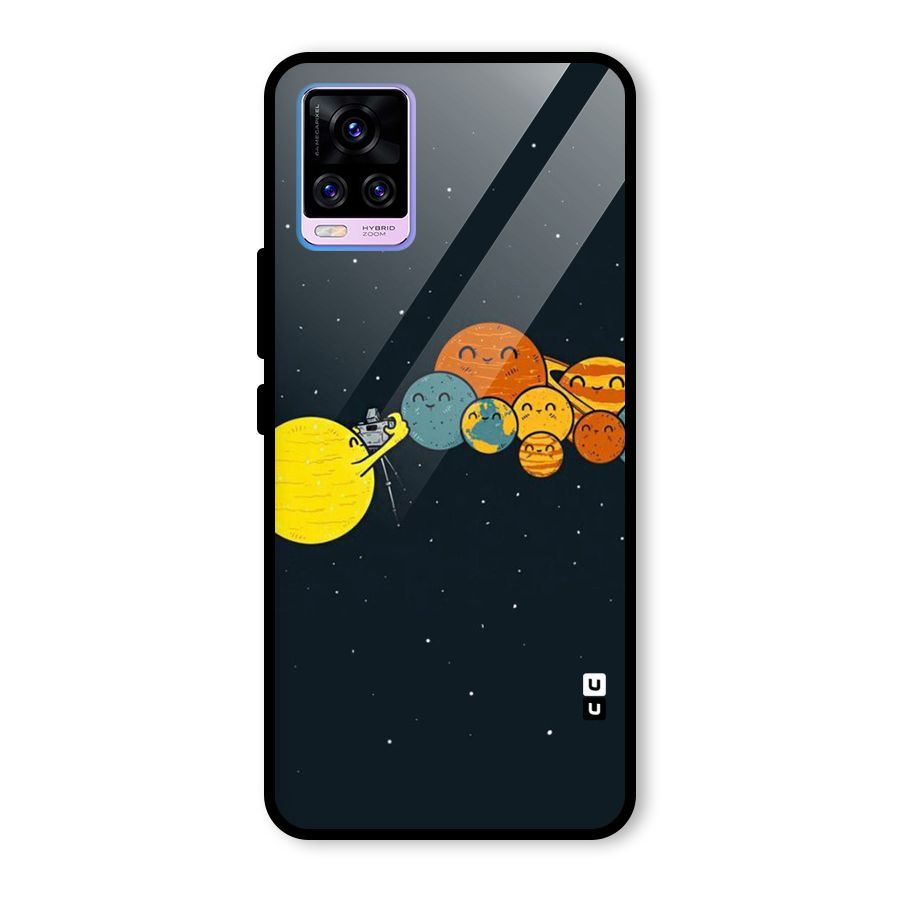 Planet Family Glass Back Case for Vivo V20 Pro