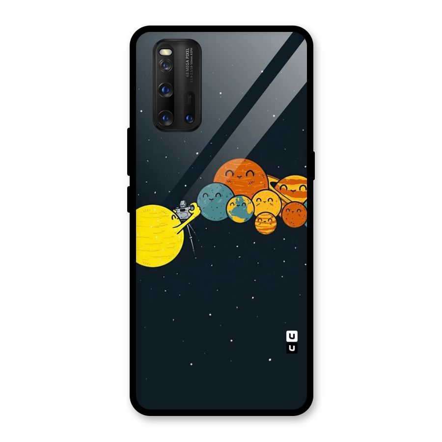 Planet Family Glass Back Case for Vivo iQOO 3