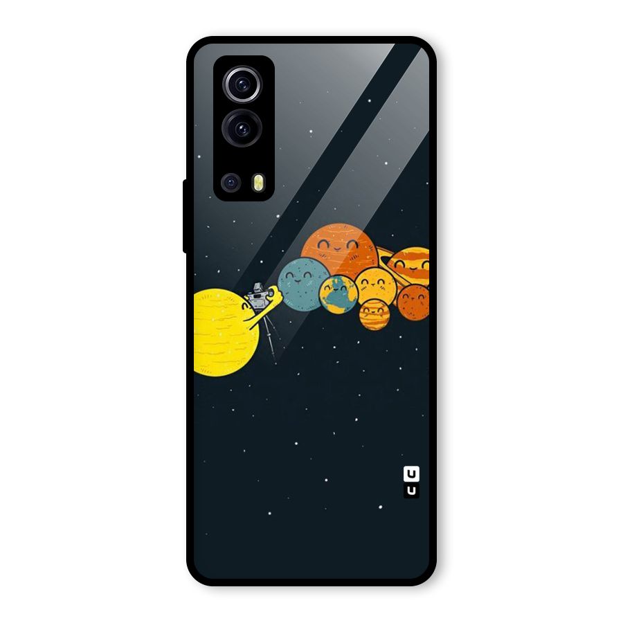 Planet Family Glass Back Case for Vivo iQOO Z3