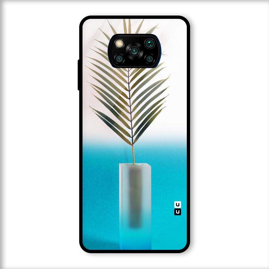 Plant Home Art Glass Back Case for Poco X3