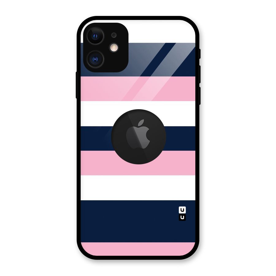 Play In Pastels Glass Back Case for iPhone 11 Logo Cut