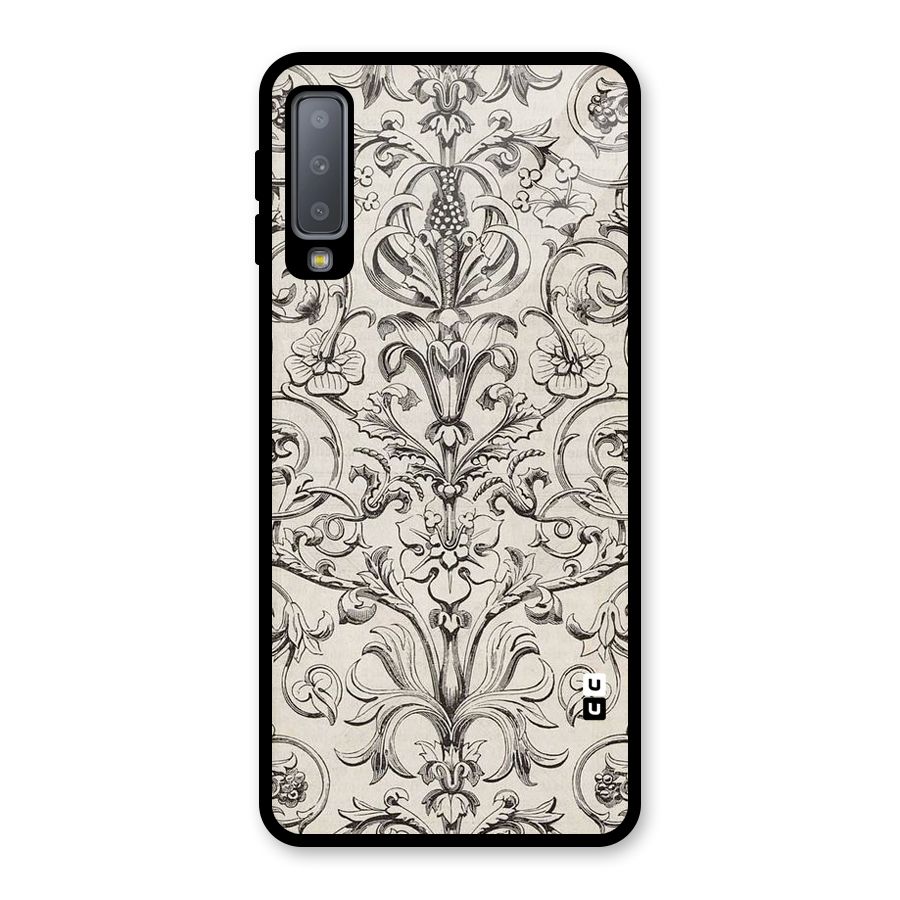 Pleasing Artsy Design Glass Back Case for Galaxy A7 (2018)