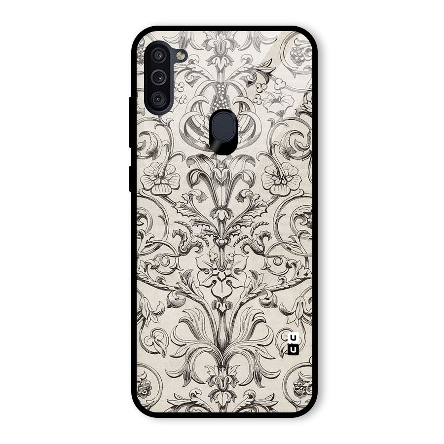 Pleasing Artsy Design Glass Back Case for Galaxy M11