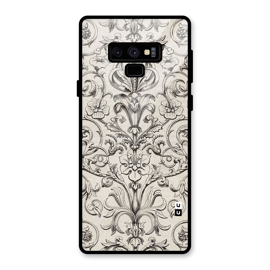 Pleasing Artsy Design Glass Back Case for Galaxy Note 9
