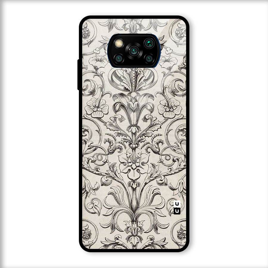Pleasing Artsy Design Glass Back Case for Poco X3