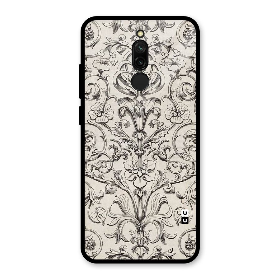 Pleasing Artsy Design Glass Back Case for Redmi 8