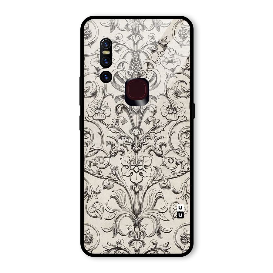 Pleasing Artsy Design Glass Back Case for Vivo V15