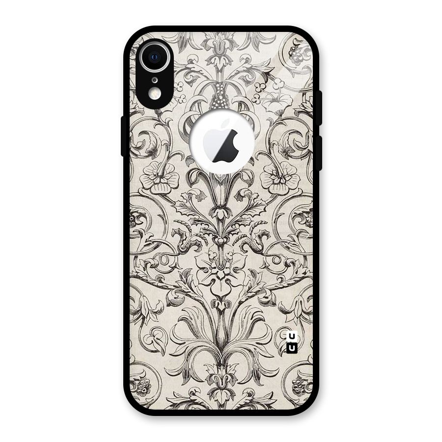 Pleasing Artsy Design Glass Back Case for iPhone XR Logo Cut
