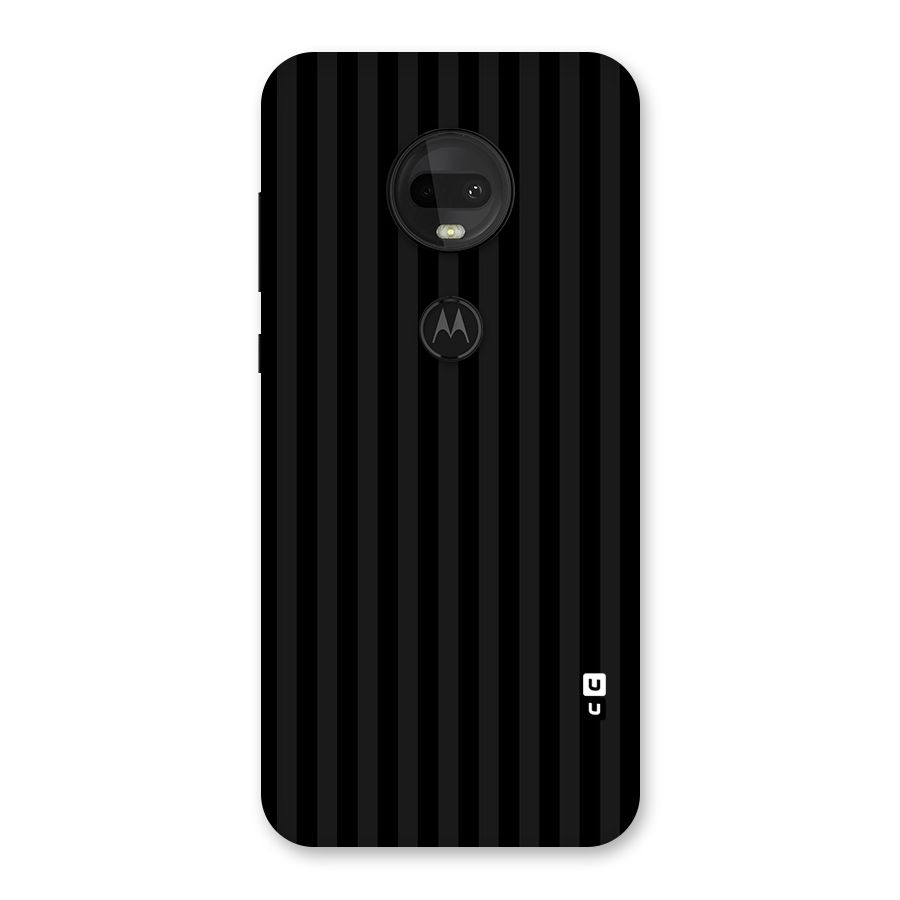 Pleasing Dark Stripes Back Case for Moto G7