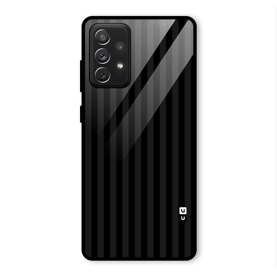 Pleasing Dark Stripes Glass Back Case for Galaxy A72