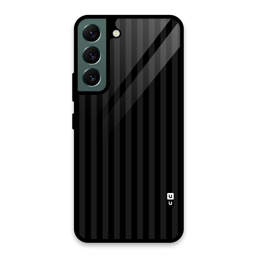 Pleasing Dark Stripes Glass Back Case for Galaxy S22 5G