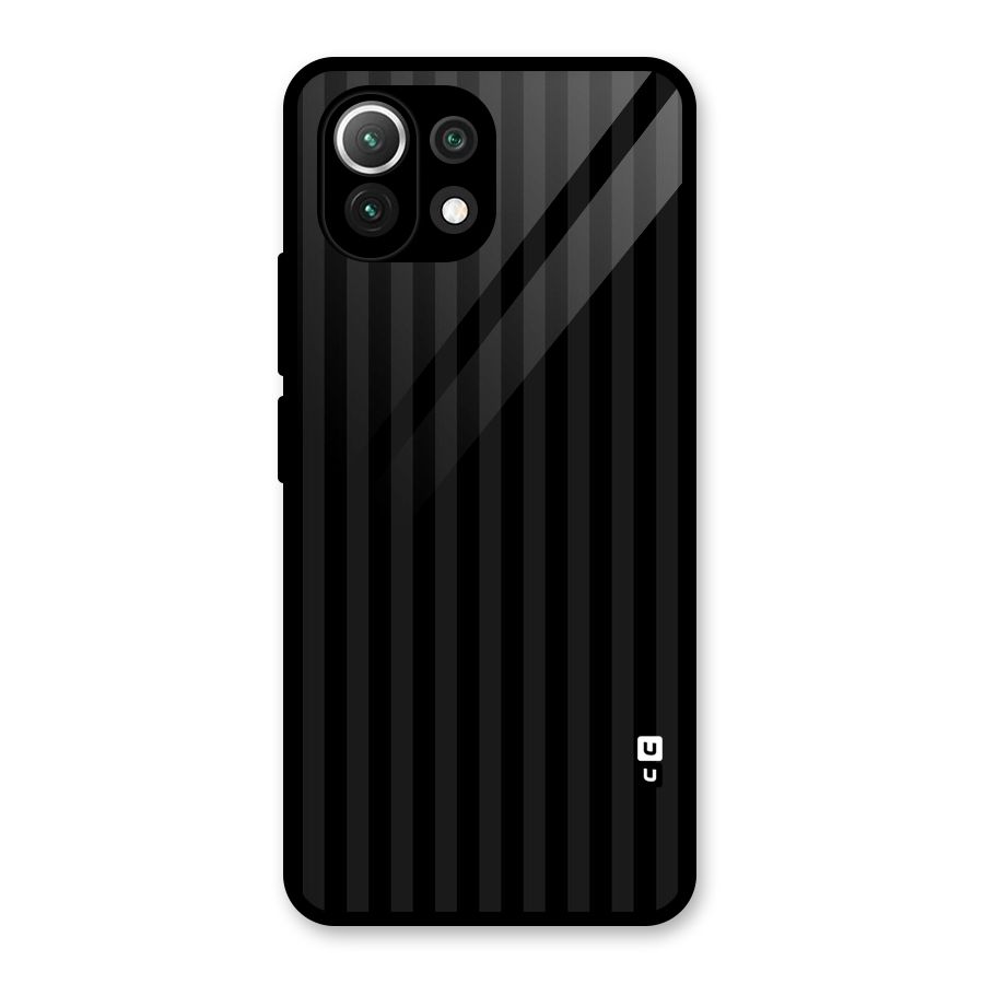 Pleasing Dark Stripes Glass Back Case for Mi 11 Lite