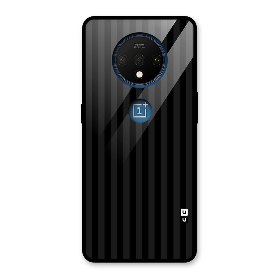 Pleasing Dark Stripes Glass Back Case for OnePlus 7T