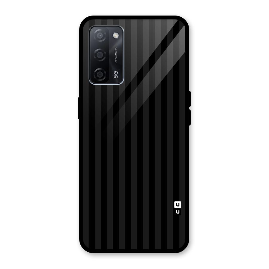 Pleasing Dark Stripes Glass Back Case for Oppo A53s 5G