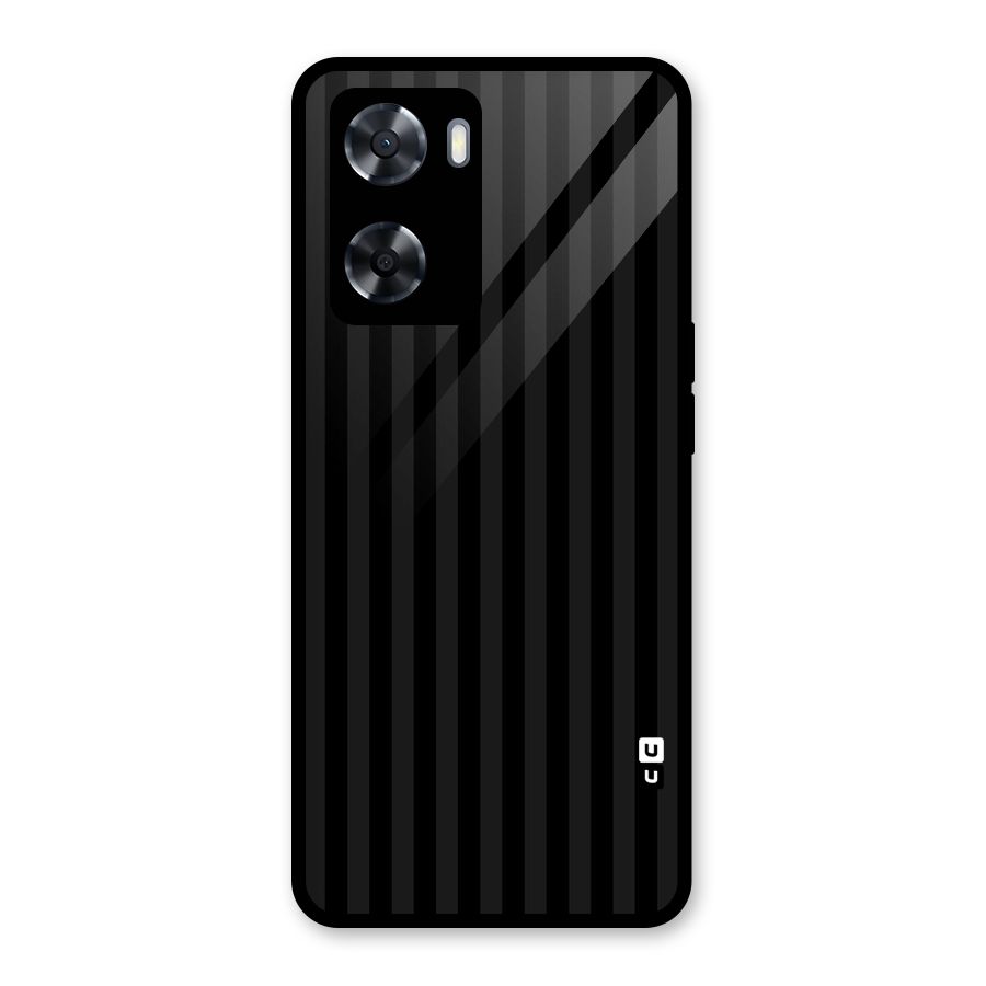 Pleasing Dark Stripes Glass Back Case for Oppo A57 2022
