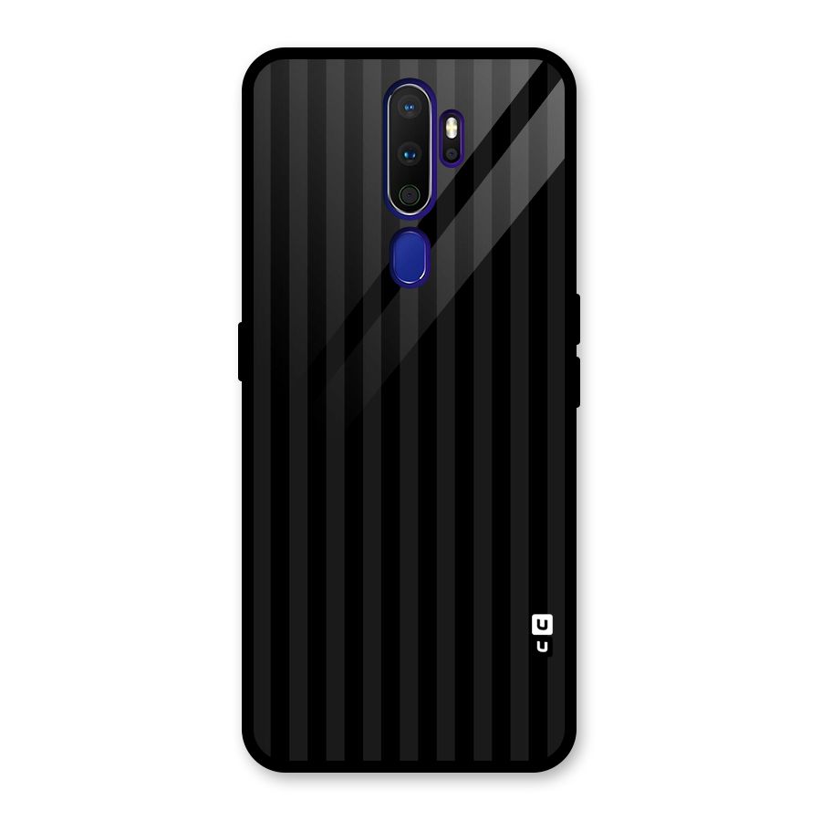 Pleasing Dark Stripes Glass Back Case for Oppo A9 (2020)