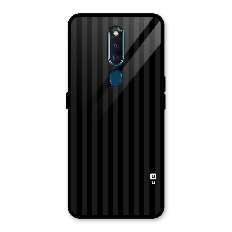 Pleasing Dark Stripes Glass Back Case for Oppo F11 Pro