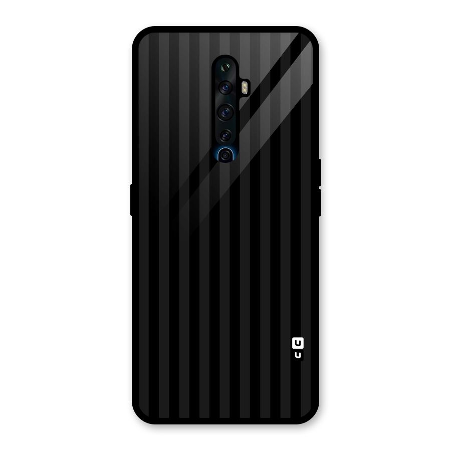 Pleasing Dark Stripes Glass Back Case for Oppo Reno2 Z