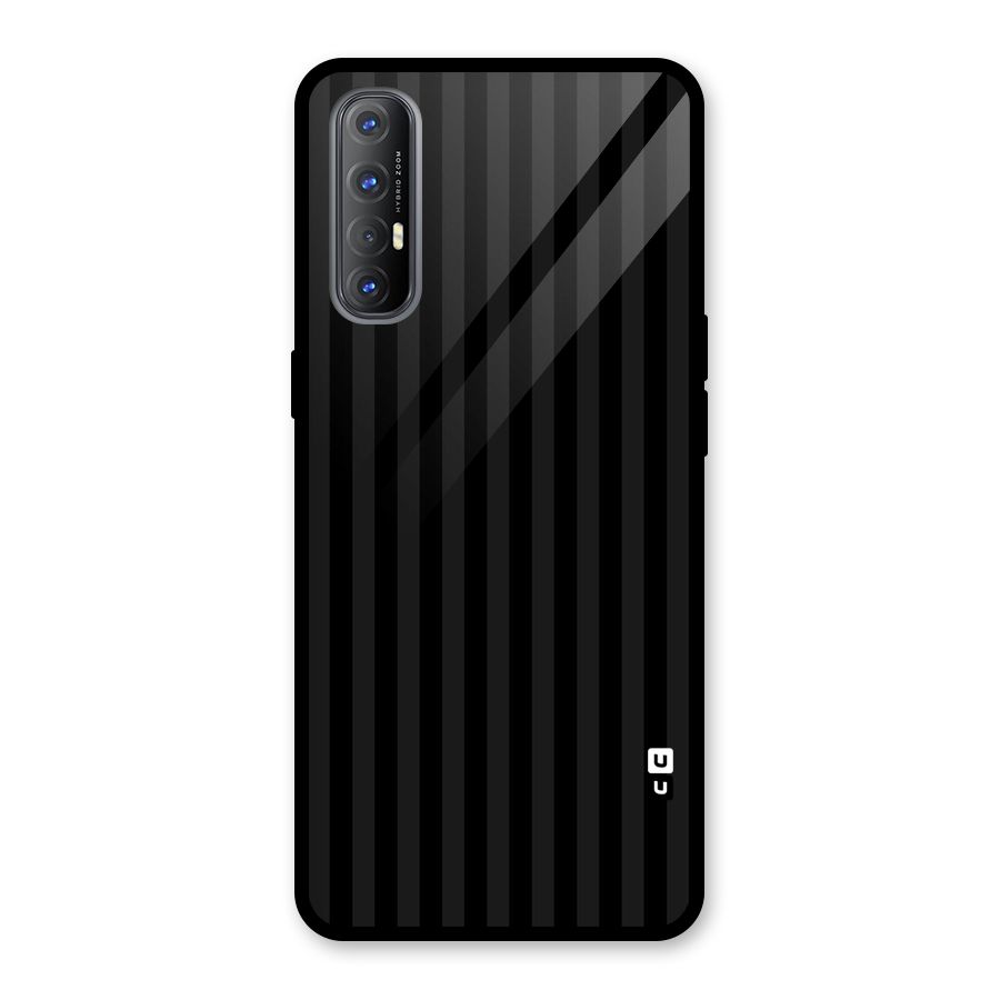 Pleasing Dark Stripes Glass Back Case for Oppo Reno3 Pro