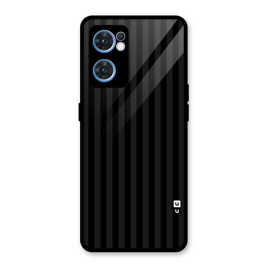 Pleasing Dark Stripes Glass Back Case for Oppo Reno7 5G