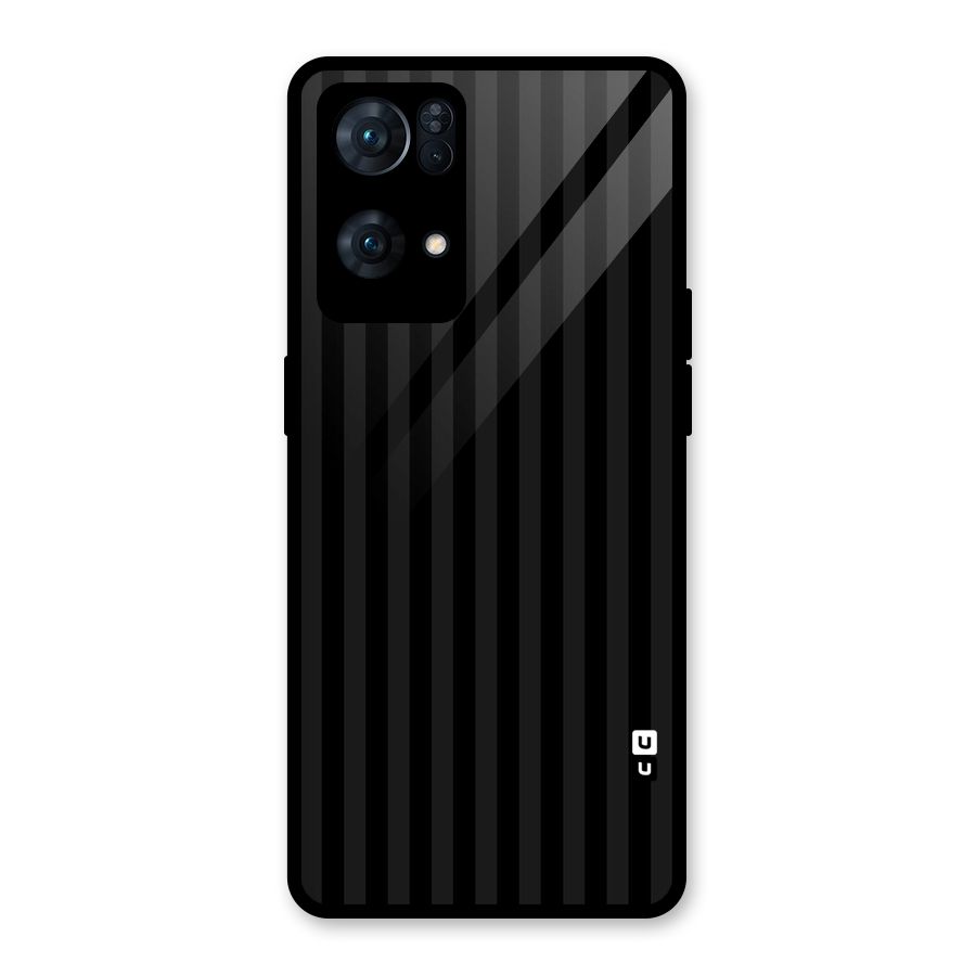 Pleasing Dark Stripes Glass Back Case for Oppo Reno7 Pro 5G