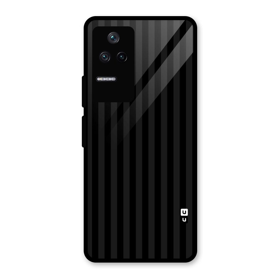 Pleasing Dark Stripes Glass Back Case for Poco F4 5G