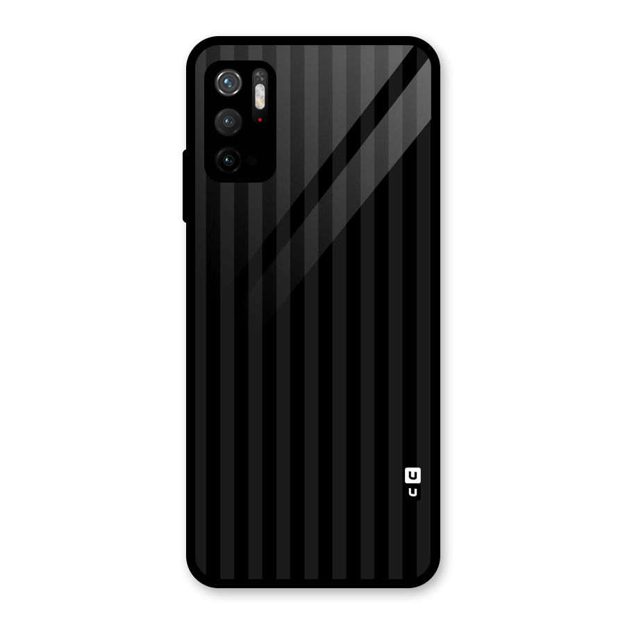 Pleasing Dark Stripes Glass Back Case for Poco M3 Pro 5G