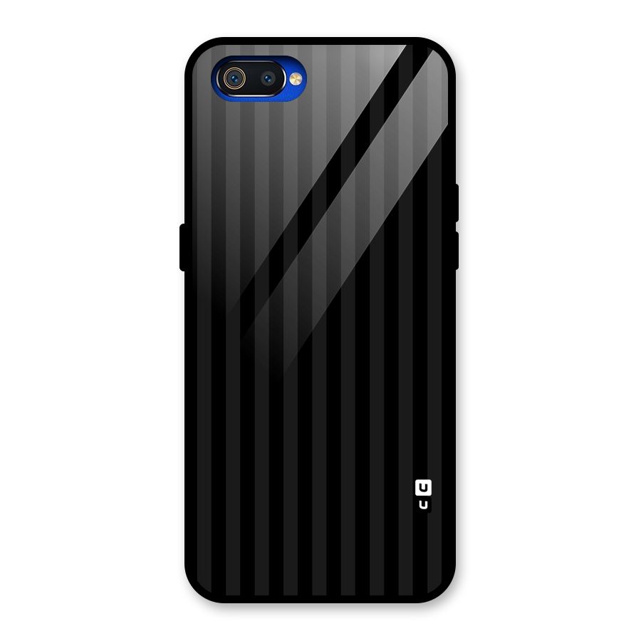 Pleasing Dark Stripes Glass Back Case for Realme C2