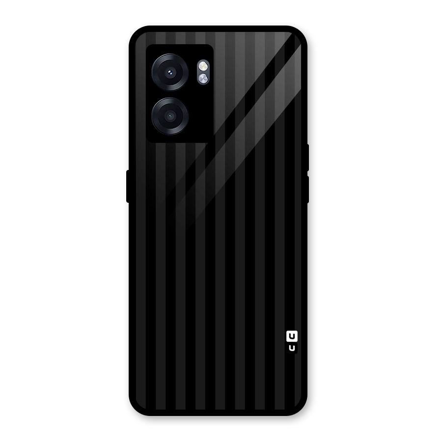 Pleasing Dark Stripes Glass Back Case for Realme Narzo 50 5G