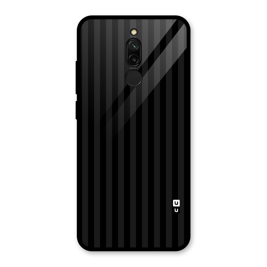 Pleasing Dark Stripes Glass Back Case for Redmi 8