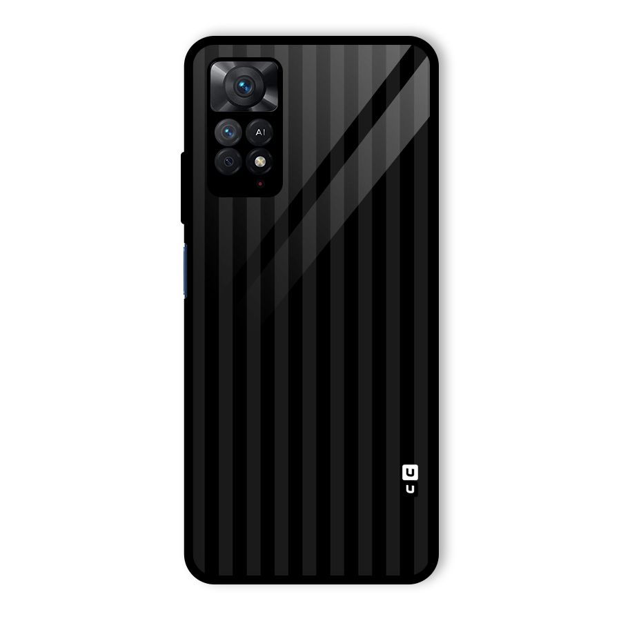 Pleasing Dark Stripes Glass Back Case for Redmi Note 11 Pro