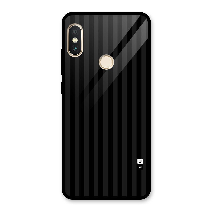 Pleasing Dark Stripes Glass Back Case for Redmi Note 5 Pro