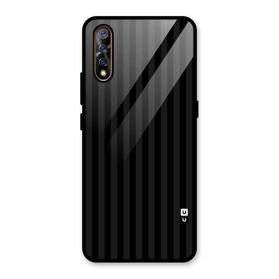 Pleasing Dark Stripes Glass Back Case for Vivo S1