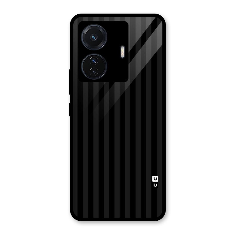 Pleasing Dark Stripes Glass Back Case for Vivo T1 Pro