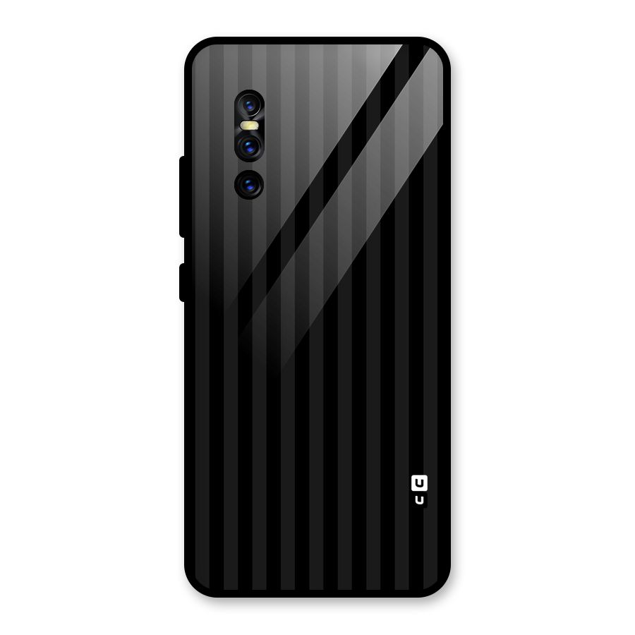 Pleasing Dark Stripes Glass Back Case for Vivo V15 Pro