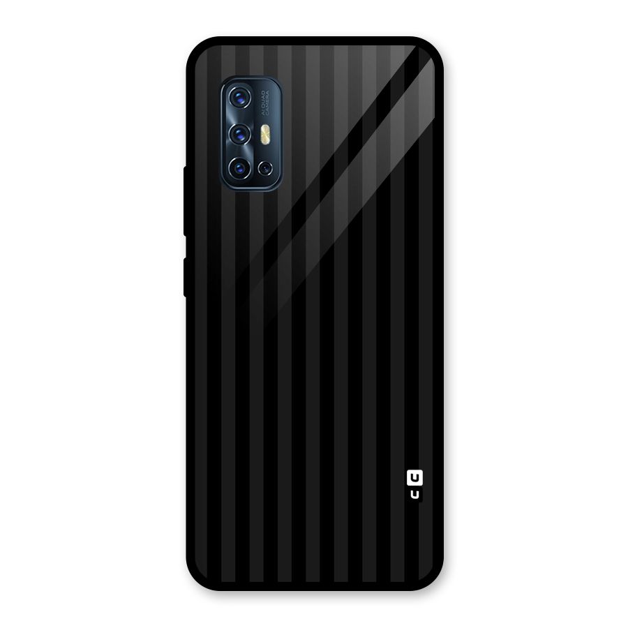 Pleasing Dark Stripes Glass Back Case for Vivo V17