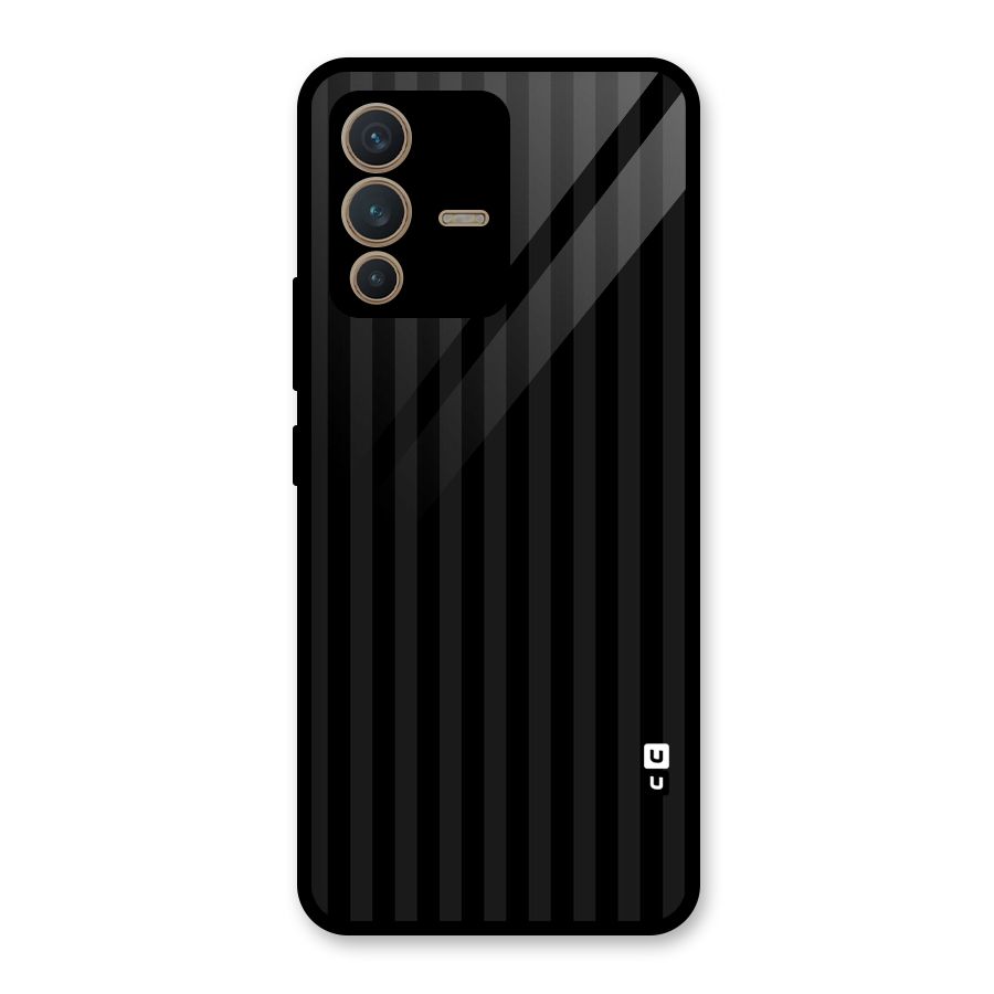 Pleasing Dark Stripes Glass Back Case for Vivo V23 5G