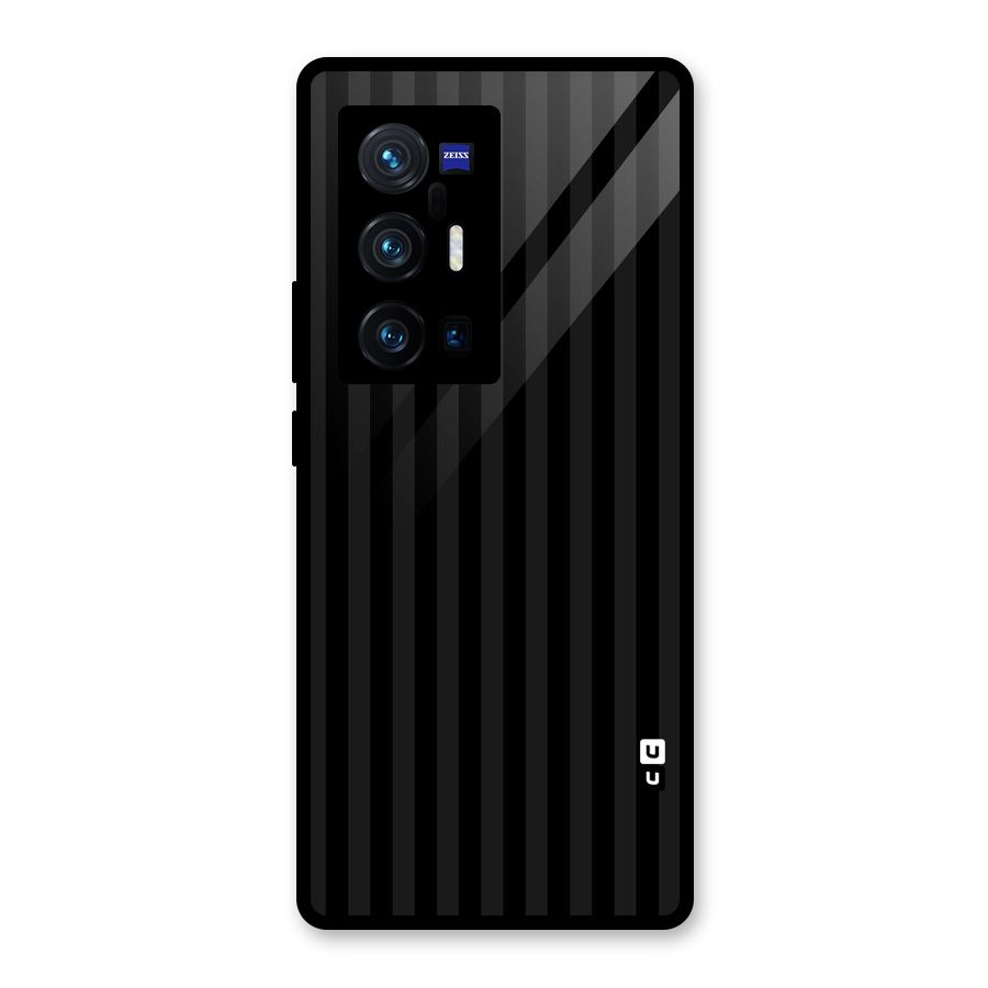 Pleasing Dark Stripes Glass Back Case for Vivo X70 Pro Plus