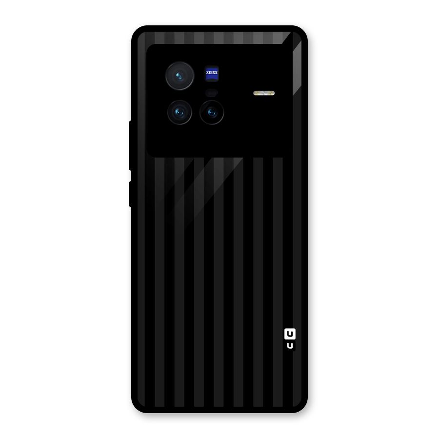 Pleasing Dark Stripes Glass Back Case for Vivo X80