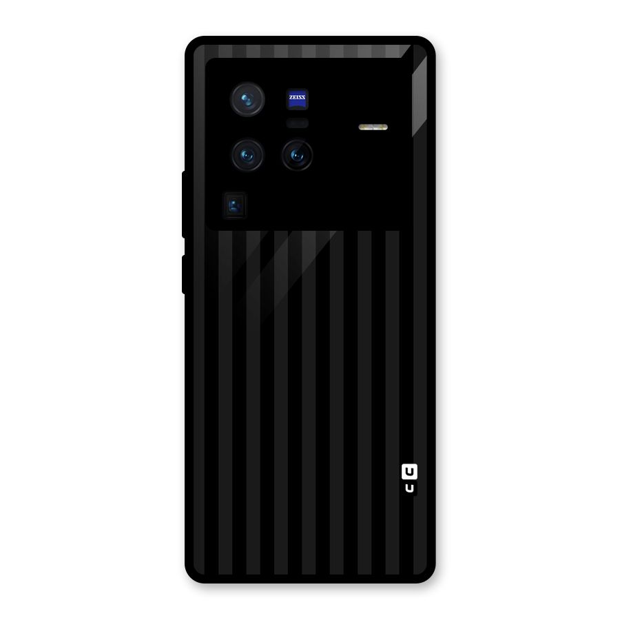 Pleasing Dark Stripes Glass Back Case for Vivo X80 Pro