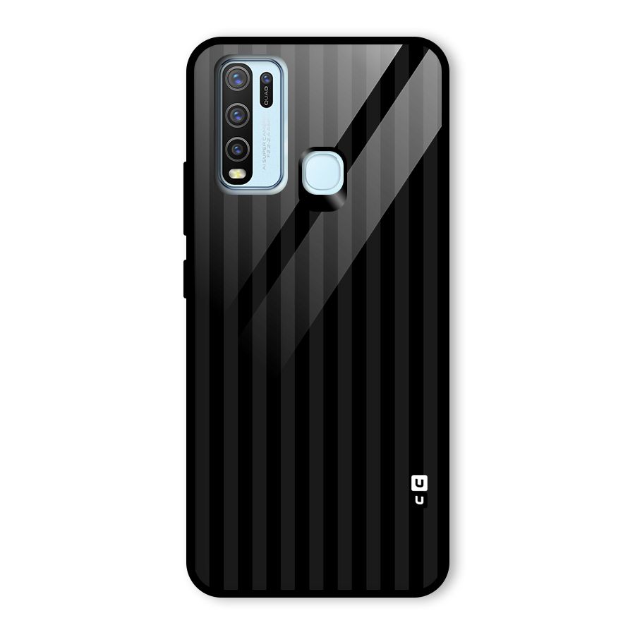 Pleasing Dark Stripes Glass Back Case for Vivo Y50